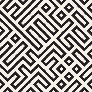 Düzensiz labirent hat kafes. Geometrik arka plan tasarlamak. Vektör seamless modeli.