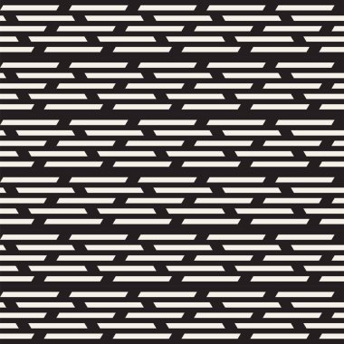 Vektörsüz çizgili desen. Monokrom sarmallı modern stil dokusu. Geometrik altıgen ızgara tekrarlanıyor. Basit kafes tasarımı.