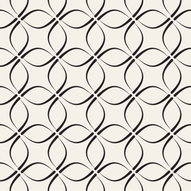 Vektör seamless modeli. Modern şık doku. Geometrik çizgili süsleme. Tek renkli kafes