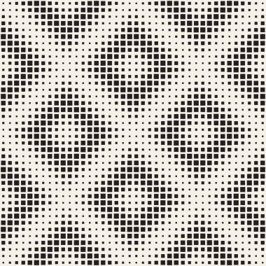 Şık noktalı resim doku. Rasgele boyutu şekillerle sonsuz arka plan. Vektör sorunsuz mozaik desen.