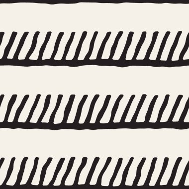 Elle çizilmiş stil seamless modeli. Soyut geometrik döşeme arka plan siyah ve beyaz. Vektör doodle hat kafes
