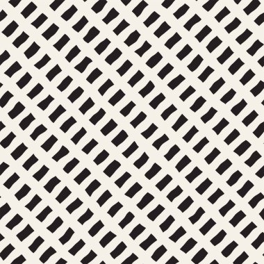Elle çizilmiş çizgiler seamless modeli. Soyut geometrik döşeme arka plan. FreeHand siyah beyaz doku.