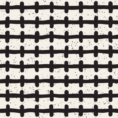 Elle çizilmiş stil etnik seamless modeli. Siyah ve beyaz soyut grungy geometrik arka plan.