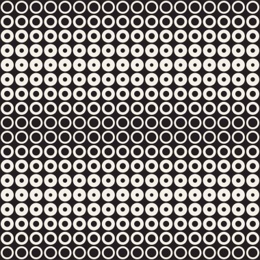 Yarı ton daireler vektör seamless modeli. Soyut geometrik doku yüzüklerin boyutu geçiş ile. Degrade geçiş etkisi arka plan,