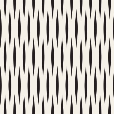 Dalgalı çizgiler desen vektör sorunsuz siyah ve beyaz el çekilmiş