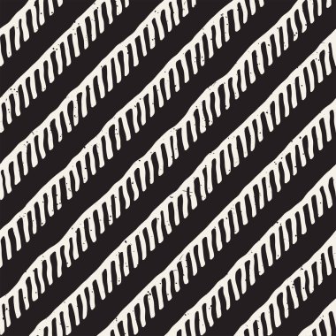 Elle çizilmiş stil seamless modeli. Soyut geometrik döşeme arka plan siyah ve beyaz. Vektör doodle hat kafes