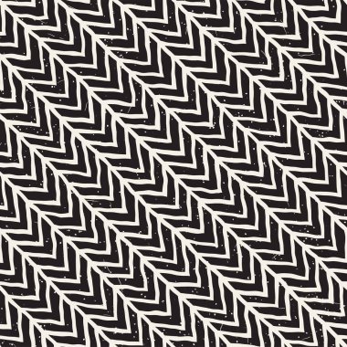 Elle çizilmiş stil seamless modeli. Soyut geometrik döşeme arka plan siyah ve beyaz. Vektör doodle hat kafes