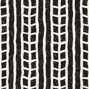 Basit mürekkep geometrik desen. Tek renkli siyah ve beyaz konturlar arka plan. Tasarımınız için çizilen mürekkep doku el