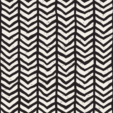 Elle çizilmiş stil seamless modeli. Soyut geometrik döşeme arka plan siyah ve beyaz. Vektör doodle hat kafes