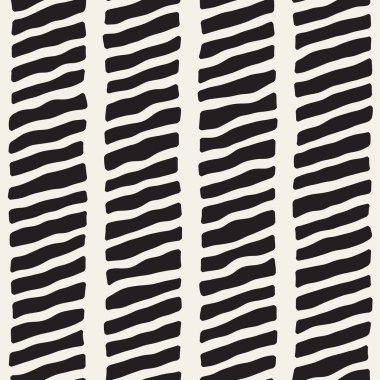 Elle çizilmiş stil seamless modeli. Soyut geometrik döşeme arka plan siyah ve beyaz. Vektör doodle hat kafes