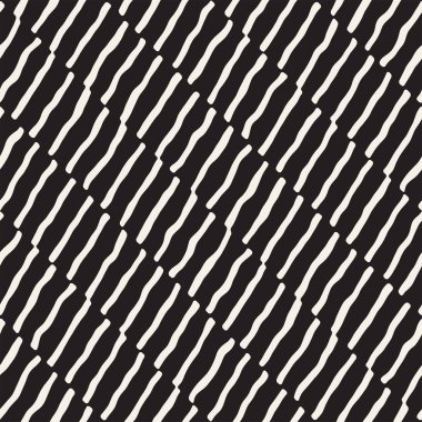 Elle çizilmiş stil seamless modeli. Soyut geometrik döşeme arka plan siyah ve beyaz. Vektör doodle hat kafes