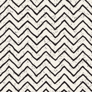 Elle çizilmiş stil seamless modeli. Soyut geometrik döşeme arka plan siyah ve beyaz. Vektör doodle hat kafes