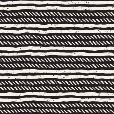 Elle çizilmiş stil seamless modeli. Soyut geometrik döşeme arka plan siyah ve beyaz. Vektör doodle hat kafes