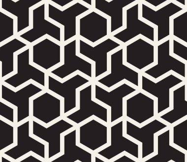 Vektör seamless modeli. Modern şık soyut doku. Geometrik şekiller çizgili öğeleri üzerinden yinelenen