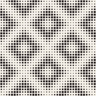 Şık noktalı resim doku. Rasgele boyutu şekillerle sonsuz arka plan. Vektör sorunsuz mozaik desen.