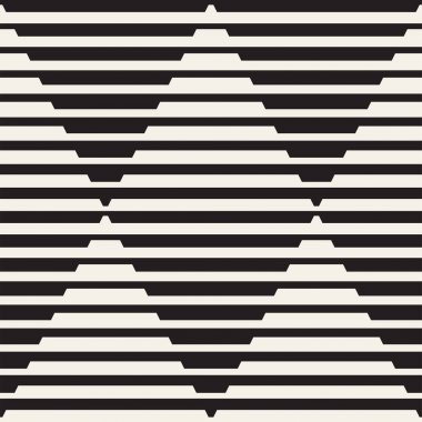 Vektör sorunsuz siyah ve beyaz noktalı çizgiler desen. Geometrik retro arka plan tasarlamak.