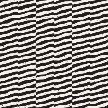 Elle çizilmiş stil seamless modeli. Soyut geometrik döşeme arka plan siyah ve beyaz. Vektör doodle hat kafes