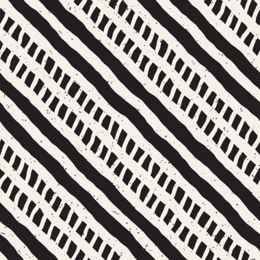 Elle çizilmiş stil seamless modeli. Soyut geometrik döşeme arka plan siyah ve beyaz. Vektör doodle hat kafes