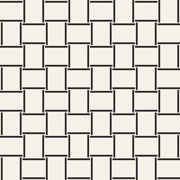 新潮单色斜纹编织格子。抽象的几何背景设计。矢量无缝模式. — 图库矢量图片