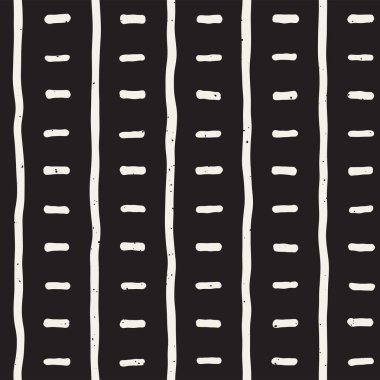 Elle çizilmiş stil etnik seamless modeli. Siyah ve beyaz soyut grungy geometrik arka plan.