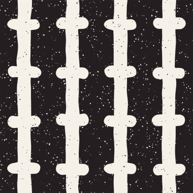 Elle çizilmiş stil etnik seamless modeli. Siyah ve beyaz soyut grungy geometrik arka plan.