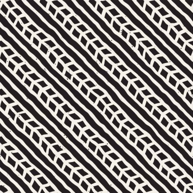 Elle çizilmiş stil seamless modeli. Soyut geometrik döşeme arka plan siyah ve beyaz. Vektör doodle hat kafes