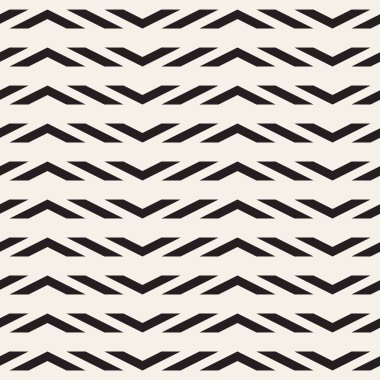 Sorunsuz etnik çizgiler desen. Siyah ve beyaz geometrik desen. Vektör tasarımı için yazdırma.