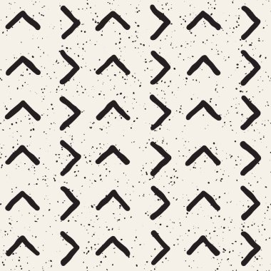 Elle çizilmiş stil etnik seamless modeli. Siyah ve beyaz soyut grungy geometrik arka plan.