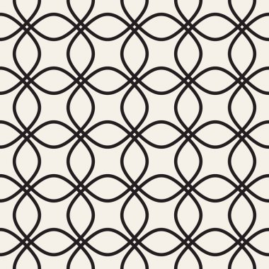 Vektör seamless modeli. Modern şık doku. Geometrik çizgili süsleme. Tek renkli kafes