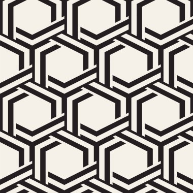 Vektör Dikişsiz soyut desen. Modern şık minimalist doku. Altıgen yanarak bahislerin doğru ile geometrik arka plan yinelenen