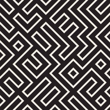 Düzensiz labirent hat kafes. Geometrik arka plan tasarlamak. Vektör seamless modeli.
