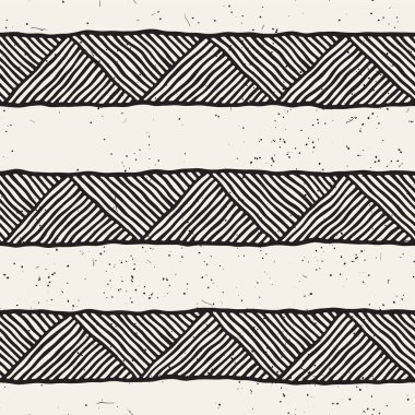 Kesintisiz geometrik doodle satırları desen siyah ve beyaz. Adstract el çekilmiş retro doku.