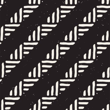 Kesintisiz geometrik doodle satırları desen siyah ve beyaz. Adstract el çekilmiş retro doku.