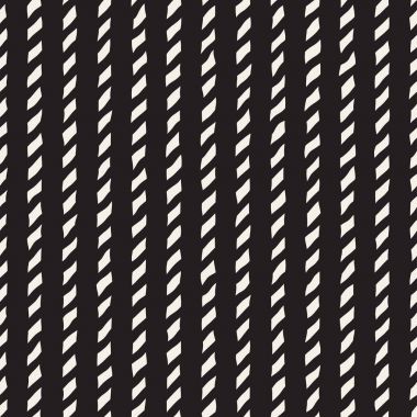 Elle çizilmiş çizgiler seamless modeli. Soyut geometrik döşeme arka plan. FreeHand siyah beyaz doku.
