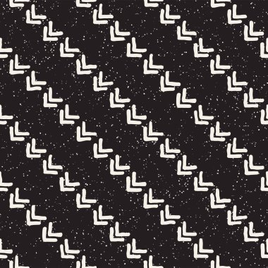 Elle çizilmiş stil etnik seamless modeli. Siyah ve beyaz soyut grungy geometrik arka plan.