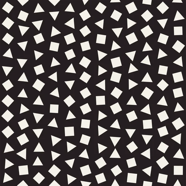 Kusursuz kaotik şablonlar. Rastgele dağılmış geometrik şekiller. Soyut retro arkaplan tasarımı