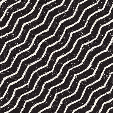 Elle çizilmiş stil seamless modeli. Soyut geometrik döşeme arka plan siyah ve beyaz. Vektör doodle hat kafes