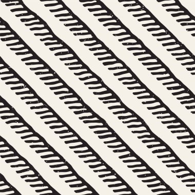 Elle çizilmiş stil seamless modeli. Soyut geometrik döşeme arka plan siyah ve beyaz. Vektör doodle hat kafes