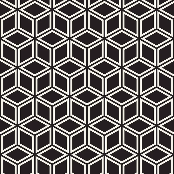 Modèle de rayures vectorielles sans couture. Texture moderne et élégante avec treillis monochrome. Grille hexagonale géométrique à répétition. Conception de treillis simple . — Image vectorielle