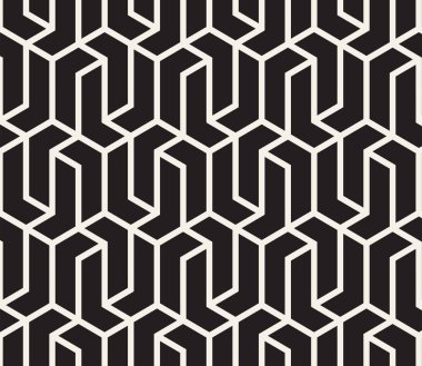Vektör seamless modeli. Modern şık soyut doku. Geometrik şekiller çizgili öğeleri üzerinden yinelenen