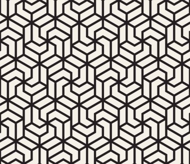 Vektör seamless modeli. Modern şık soyut doku. Geometrik şekiller çizgili öğeleri üzerinden yinelenen