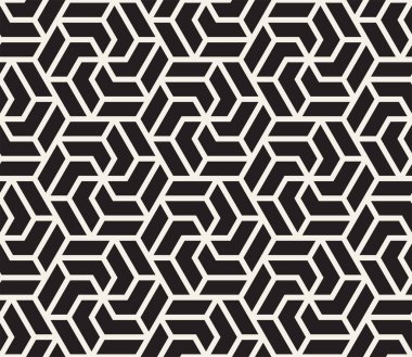 Vektör seamless modeli. Modern şık soyut doku. Geometrik şekiller çizgili öğeleri üzerinden yinelenen