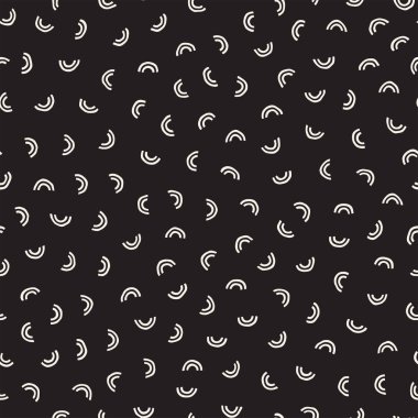 Sorunsuz vektör desen. Geometrik şekiller rastgele dağılmış. Retro arka plan