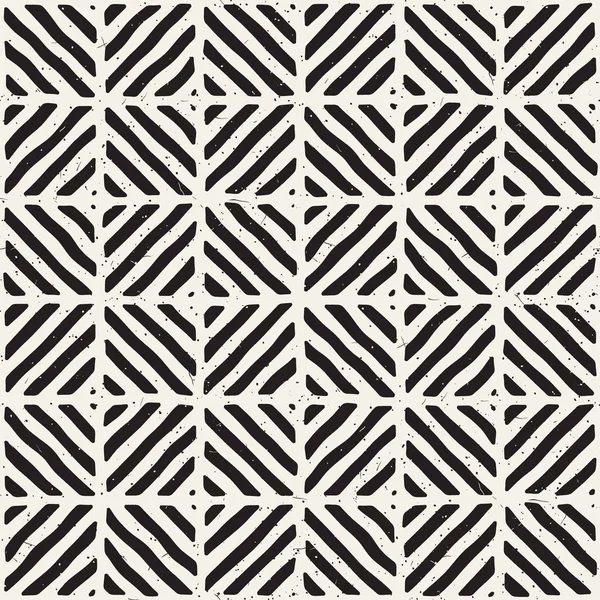Hand drawn seamless repeating pattern with lines tiling. Grungy freehand background texture. — Stock Vector