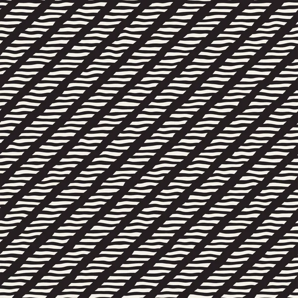 Kézzel rajzolt vonalak varrat nélküli mintát. Absztrakt háttér geometriai csempe. Szabadkézi fekete-fehér textúra. — Stock Vector