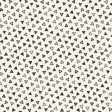 Kusursuz kaotik şablonlar. Rastgele dağılmış geometrik şekiller. Soyut retro arkaplan tasarımı