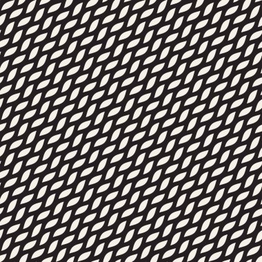 Dalgalı çizgiler desen vektör sorunsuz siyah ve beyaz el çekilmiş