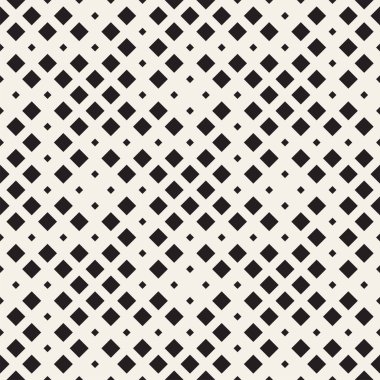 Şık noktalı resim doku. Rasgele boyutu şekillerle sonsuz arka plan. Vektör seamless modeli.