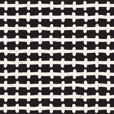 Elle çizilmiş stil etnik seamless modeli. Siyah ve beyaz soyut grungy geometrik arka plan.