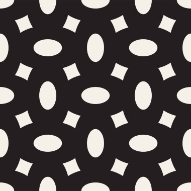 Vektör eğri şekiller kılavuzu olan geometrik seamless modeli. Soyut tek renkli kafes doku yuvarlanır. Modern yinelenen arka plan tasarımı